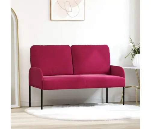 Sofos Su Pagalve 110Cm Vyno Raudona Fanera