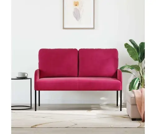 Sofos Su Pagalve 110Cm Vyno Raudona Fanera