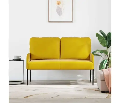 Dīvāni Ar Spilvenu 110Cm Dzeltena Saplāksnis Vidaxl