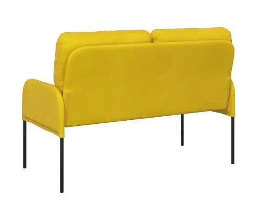 Dīvāni Ar Spilvenu 110Cm Dzeltena Saplāksnis Vidaxl