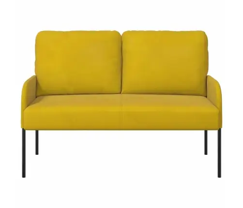 Dīvāni Ar Spilvenu 110Cm Dzeltena Saplāksnis Vidaxl