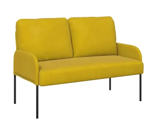 Dīvāni Ar Spilvenu 110Cm Dzeltena Saplāksnis Vidaxl