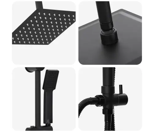 Dušas Sistēma Melna 45 X 20 X 96 Cm Misiņš, Sus201 Un Abs Vidaxl