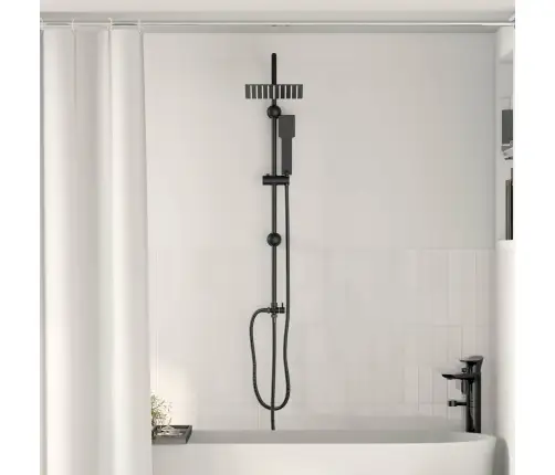 Dušas Sistēma Melna 45 X 20 X 96 Cm Misiņš, Sus201 Un Abs Vidaxl