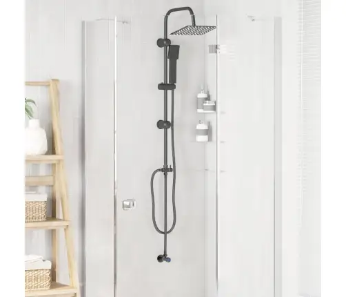 Dušas Sistēma Melna 45 X 20 X 96 Cm Misiņš, Sus201 Un Abs Vidaxl