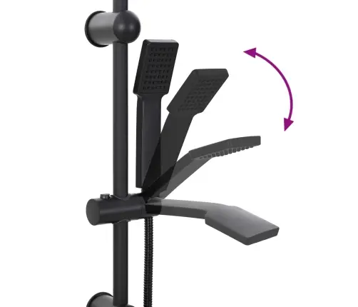 Dušas Sistēma Melna 45 X 20 X 96 Cm Misiņš, Sus201 Un Abs Vidaxl