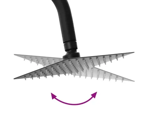 Dušas Sistēma Melna 45 X 20 X 96 Cm Misiņš, Sus201 Un Abs Vidaxl