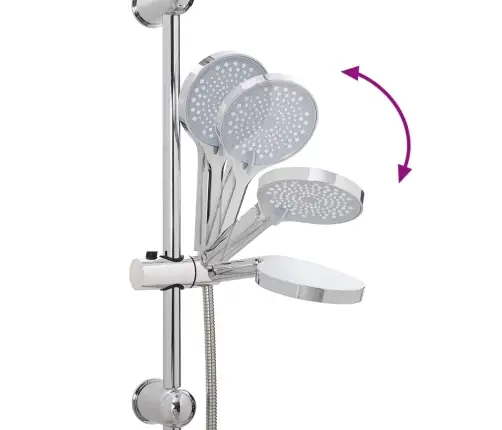 Dušas Sistēma Sudraba 45 X 20 X 96 Cm Misiņš, Sus201 Un Abs Vidaxl