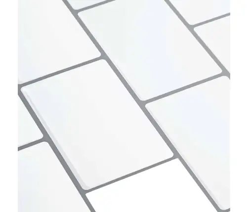 Metro Plytelė 50 Pcs Balta Pilka 30,5 X 30,5 Cm