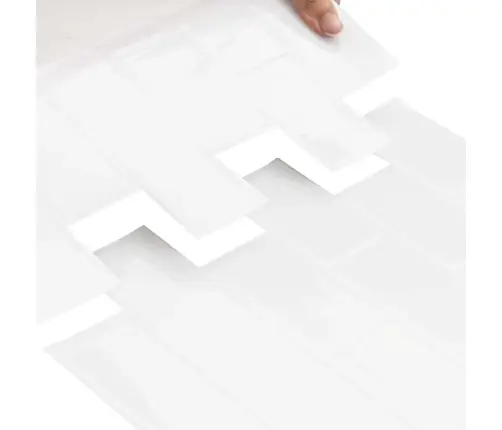 Metro Flīze 10 Pcs Balts 30,5 X 30,5 Cm Poliuretāns Un Pet Vidaxl