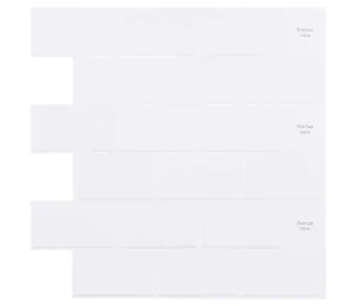 Metro Flīze 10 Pcs Balts 30,5 X 30,5 Cm Poliuretāns Un Pet Vidaxl