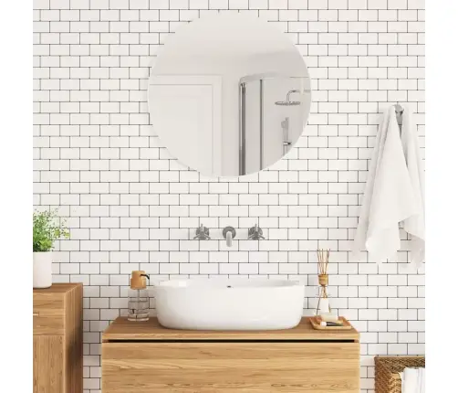 Metro Flīze 10 Pcs Balts Melns 30,5 X 30,5 Cm Vidaxl