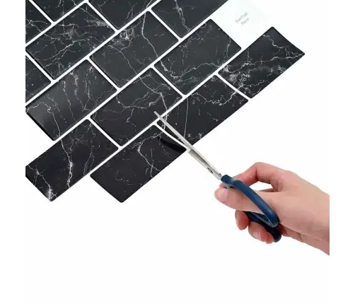 Metro Flīze 20 Pcs Melnā Marmora 30,5 X 30,5 Cm Vidaxl