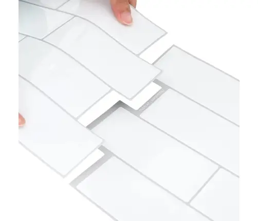 Subway Plaat 20 Pcs Valge Hall 29 X 21 Cm Polüuretaan Ja Pet