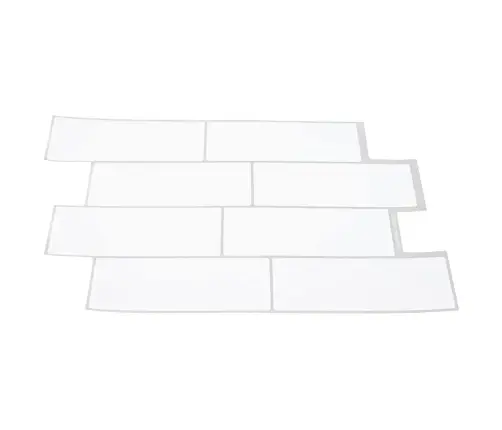 Subway Plaat 20 Pcs Valge Hall 29 X 21 Cm Polüuretaan Ja Pet