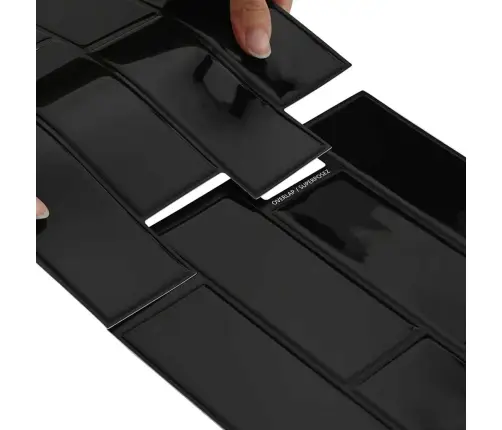 Subway Plaat 10 Pcs Must 29 X 21 Cm Polüuretaan Ja Pet