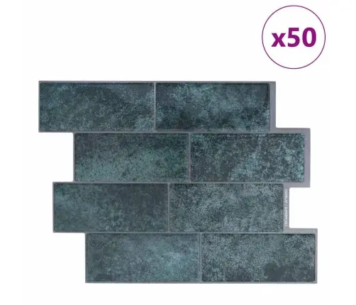 Dekoratīvās Uzlīmes 50 Pcs Zils Zaļš 29,4 X 21,4 X 0,8 Cm Vidaxl