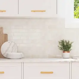 Metro Flīze 20 Pcs Beige Marmor 29 X 21 Cm Poliuretāns Un Pet Vidaxl