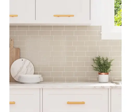 Dekoratīvās Uzlīmes 50 Pcs Bēša 29,4 X 21,4 X 0,8 Cm Vidaxl