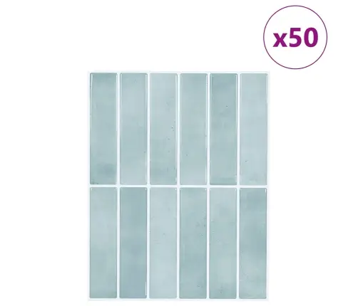 Dekoratīvās Uzlīmes 50 Pcs Pelēki Zaļa 29 X 22,9 X 0,8 Cm Vidaxl