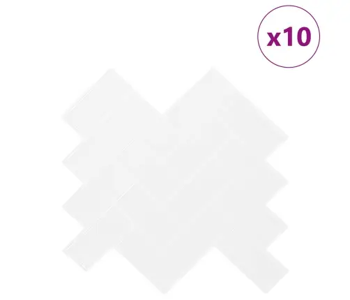 Kalasaba Plaat 10 Pcs Valge 30 X 30 Cm Polüuretaan Ja Pet