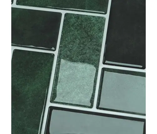 Dekoratīvās Uzlīmes 10 Pcs Tumši Zaļš 30 X 30 X 0,8 Cm Vidaxl