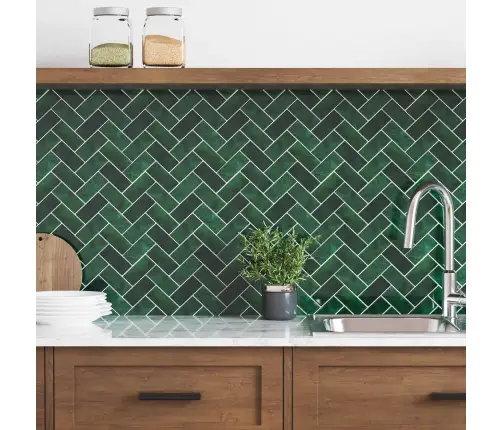 Dekoratīvās Uzlīmes 10 Pcs Tumši Zaļš 30 X 30 X 0,8 Cm Vidaxl