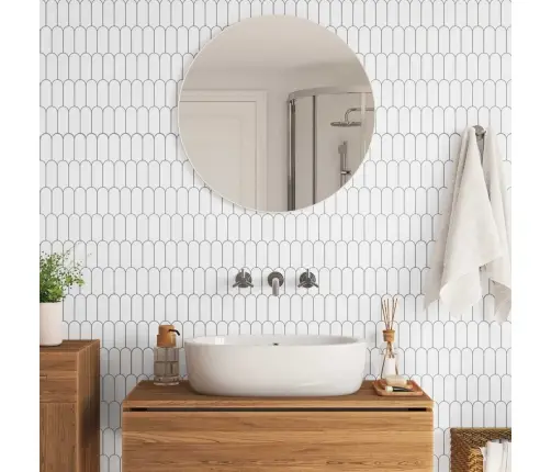 Dekoratiivsed Kleebised 50 Pcs Valge Hall 30 X 30 X 0,8 Cm