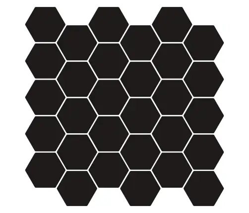 Heksagonaalne Plaat 10 Pcs Valge Hall 30 X 30 Cm