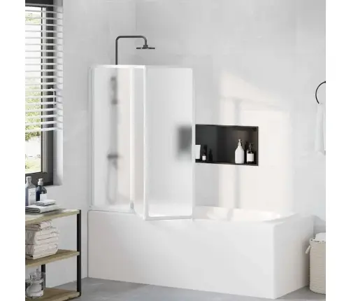 Vannas Ekrāns Matēts 120 X 117 Cm Alumīnijs & Pp Panelis Vidaxl