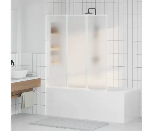 Vannas Ekrāns Matēts 132 X 140 Cm Alumīnijs & Pp Panelis Vidaxl