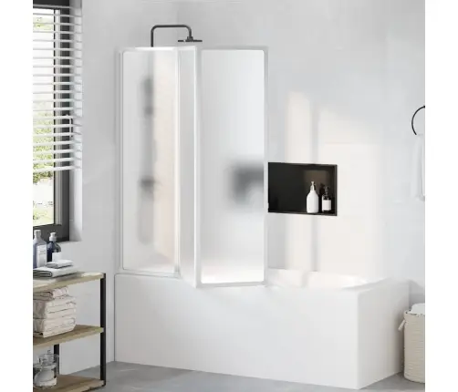 Vannas Ekrāns Matēts 132 X 140 Cm Alumīnijs & Pp Panelis Vidaxl