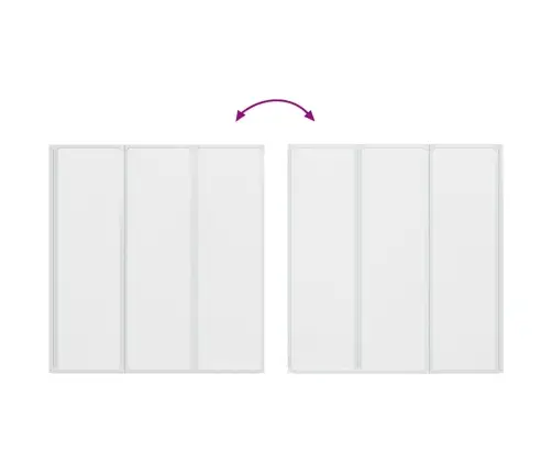 Vannas Ekrāns Matēts 132 X 140 Cm Alumīnijs & Pp Panelis Vidaxl