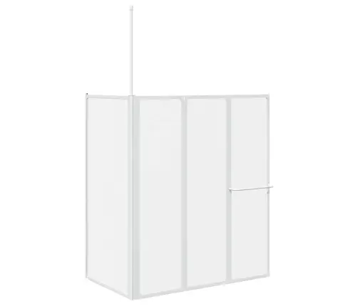 Vannas Ekrāns Matēts 120 X 70 X 137 Cm Alumīnijs & Pp Panelis Vidaxl