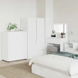 Ladustamiskapid 2 Pcs Valge 80 X 48 X 105 Cm Tehispuit