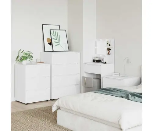 Ladustamiskapid 2 Pcs Valge 80 X 48 X 105 Cm Tehispuit