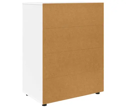 Ladustamiskapid 2 Pcs Valge 80 X 48 X 105 Cm Tehispuit