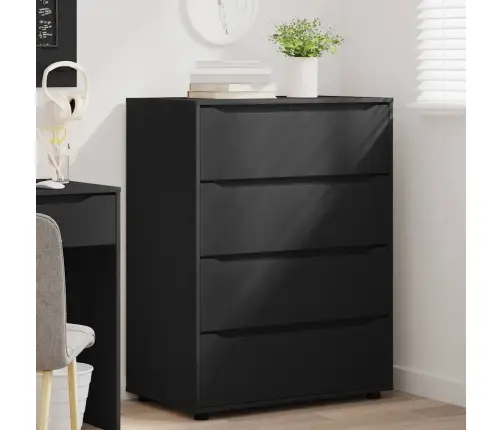 Ladustamiskapid 2 Pcs Must 80 X 48 X 105 Cm Tehispuit