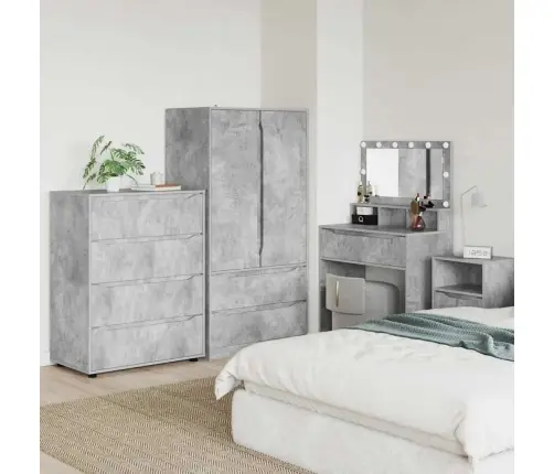 Uzglabāšanas Skapji 2 Pcs Betona Pelēks 80 X 48 X 105 Cm Vidaxl