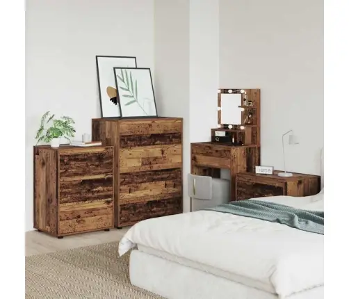 Ladustamiskapid 2 Pcs Vana Puit 80 X 48 X 105 Cm Tehispuit