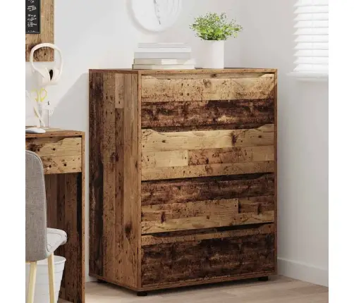 Ladustamiskapid 2 Pcs Vana Puit 80 X 48 X 105 Cm Tehispuit