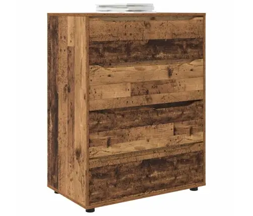 Ladustamiskapid 2 Pcs Vana Puit 80 X 48 X 105 Cm Tehispuit