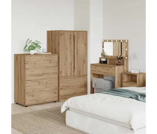 Uzglabāšanas Skapji 2 Pcs Artisānā Ozols 80 X 48 X 105 Cm Vidaxl