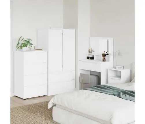 Ladustamiskapid 2 Pcs Valge 60 X 48 X 105 Cm Tehispuit