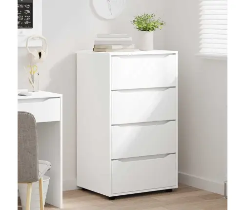 Ladustamiskapid 2 Pcs Valge 60 X 48 X 105 Cm Tehispuit