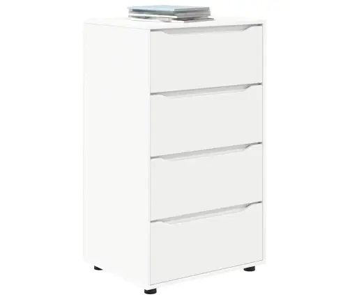 Ladustamiskapid 2 Pcs Valge 60 X 48 X 105 Cm Tehispuit