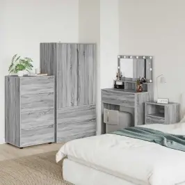 Uzglabāšanas Skapji 2 Pcs Pelēks Sonoma 60 X 48 X 105 Cm Vidaxl