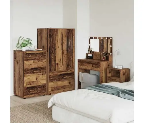 Ladustamiskapid 2 Pcs Vana Puit 60 X 48 X 105 Cm Tehispuit