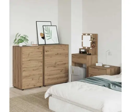 Uzglabāšanas Skapji 2 Pcs Artisānā Ozols 60 X 48 X 105 Cm Vidaxl