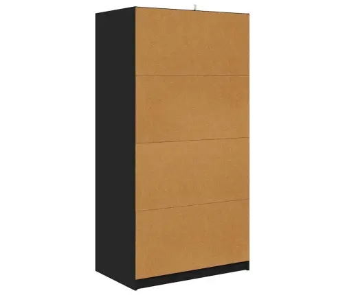 Vannas Istabas Skapītis Ar Atvilktni Melna 79,5 X 49 X 156 Cm Vidaxl